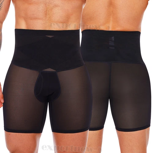 US Herren High Waist Kompression Boxershorts Bauch Slim Mieder Hose Body Shaper - Bild 20 von 30