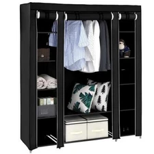 LEADZM 5 Tier 12 Storage Shelves Closet Wardrobe Clothes Rack Non woven fabric