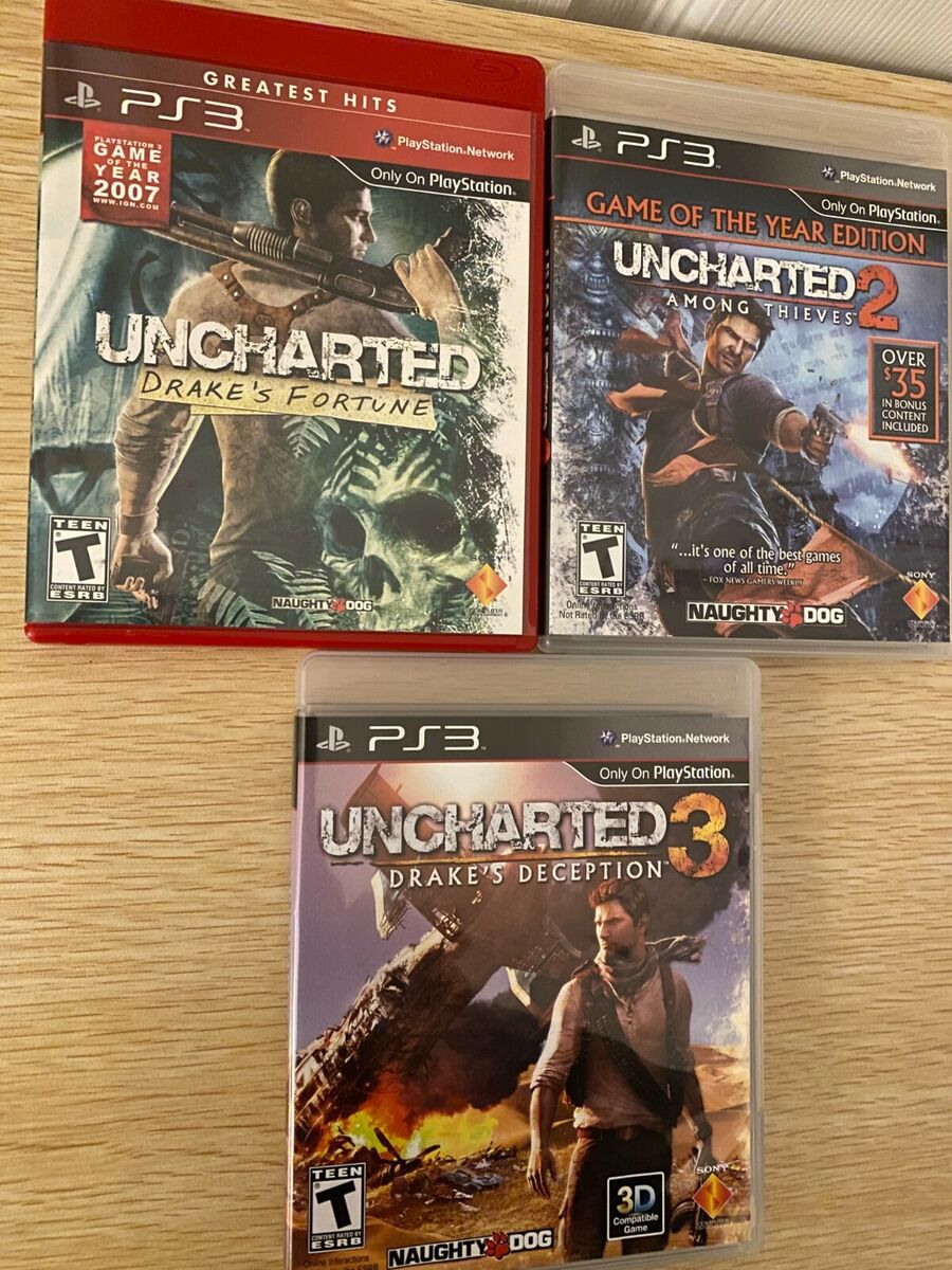 Uncharted lot of 2 ps3 Uncharted 1 Uncharted 2 PlayStation 3 Games Both  Complete 