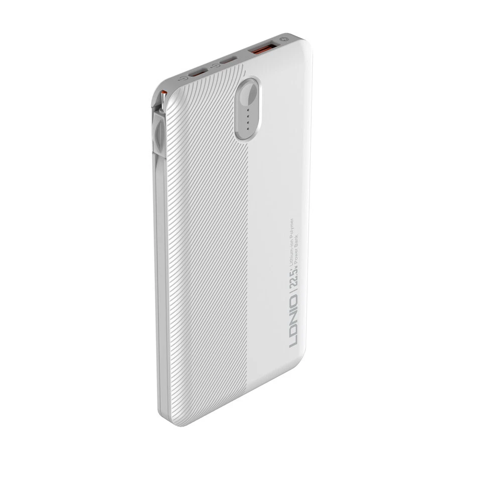 10,000mAh USB-C Fast Charge Power Bank with Cables