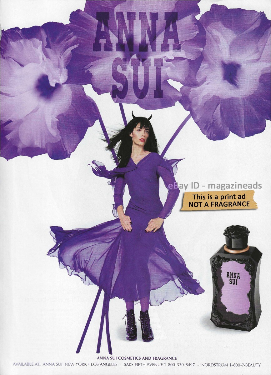 ANNA SUI ポスター vintage ANNA SUI Fragrances 1-Page PRINT AD 1999 DANIELLE ZINAICH