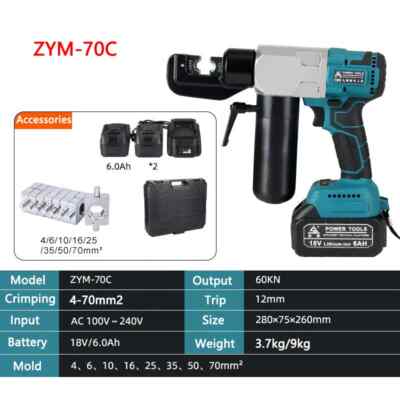 ZYM-70C/300H Kleine Draht-Crimpzange Kupfer-Aluminium-Klemmen-Crimpmaschine