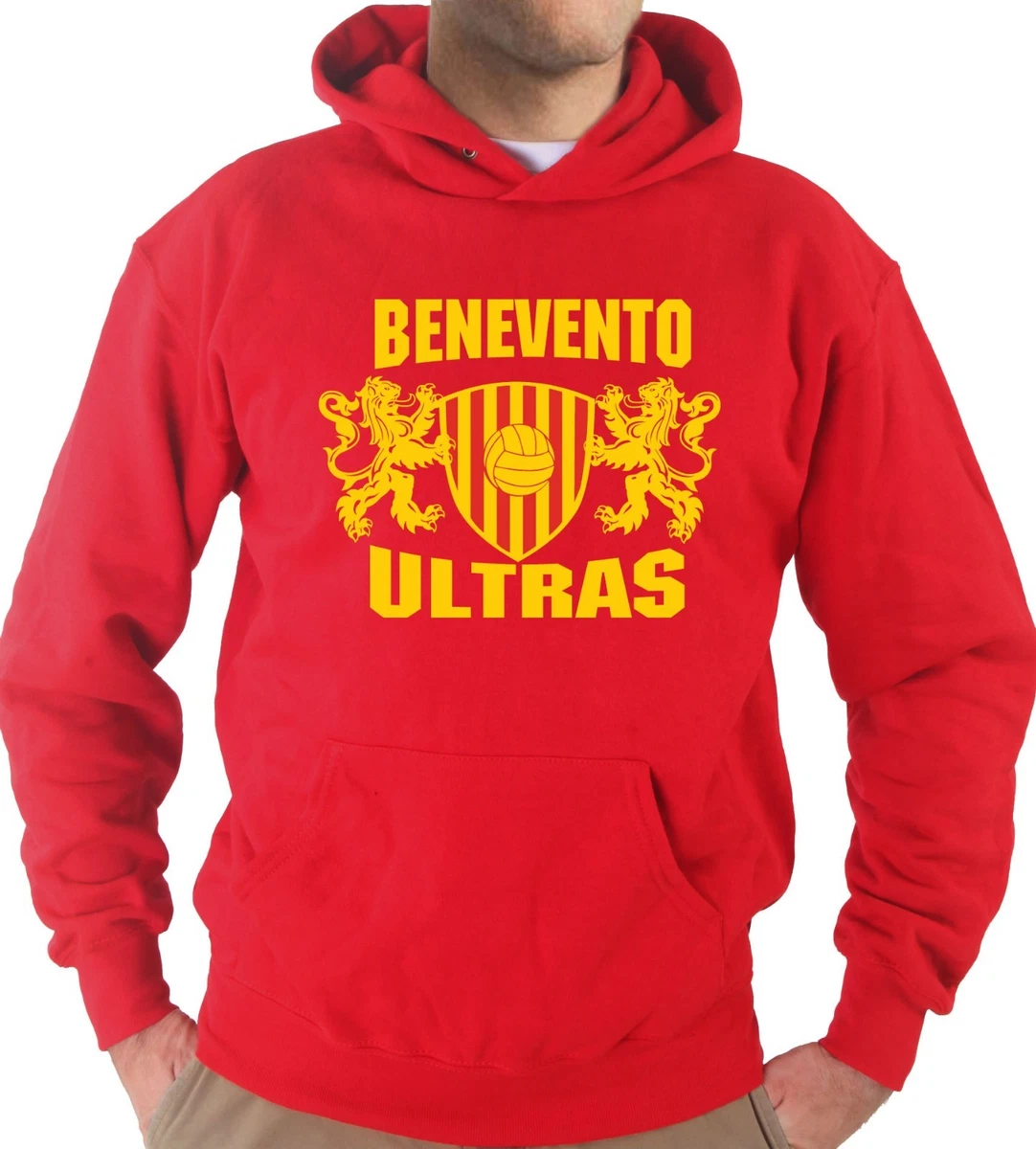 Felpa Cappuccio KJ1758 Stemma Benevento Ultras Calcio Curva Italia