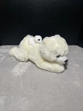 Wish Pets Polar Bear Plush 12"L Mom & Cub GLADE #44025 Toy 2015 Artic Mammals