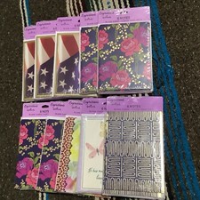 Lot of 60 Assorted Greeting Note Cards with 10 Different Designs All Blank