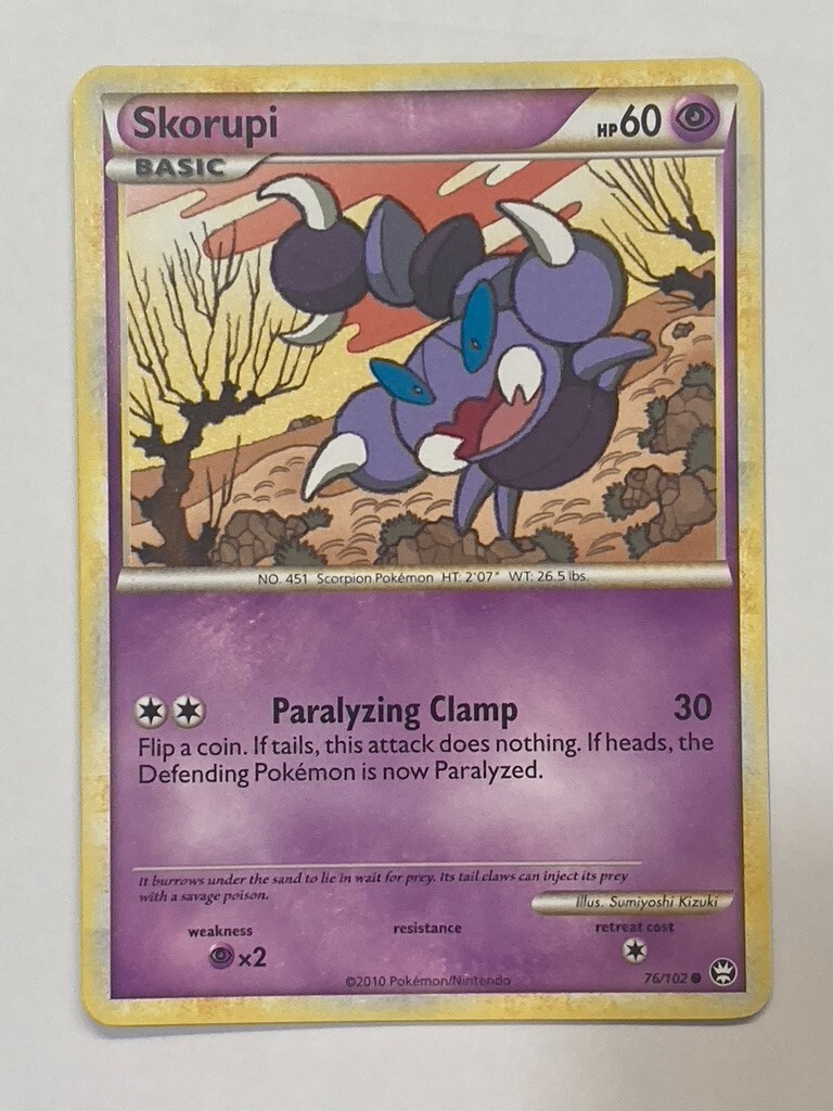 Skorupi 76/102 Triumphant NM/LP Pokemon card