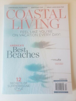 COASTAL LIVING AUGUST 2020 BRAND NEW MAGAZINE AMERICAN'S BEST BEACHES 12 SECRET 