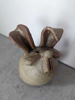 Vintage Cooper Studio Keramik Steinzeug Hase Sparschwein Geld Münze Bank Box