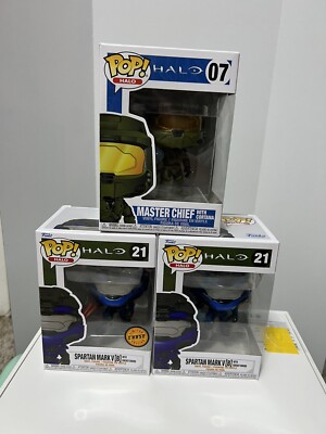 Funko Pop HALO Lot Of 3 Master Chief 07 - Spartan Mark V (B) 21 