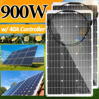 900 Watt Mono Solar Panel Kit 12V RV Camping Marine Home off-grid Battery Charge