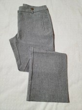 Anne Klein Flat Front Straight Leg Trouser Pants Gray Size 4