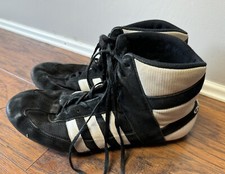 ADIDAS FREESTYLE CANVAS WRESTLING SHOES Black RARE SIZE 8.5