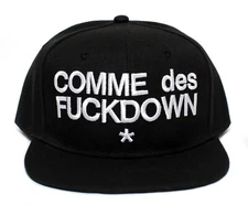 COMME des FUCKDOWN Hat Old School Rap Cap Black Adult Snap