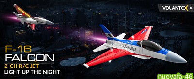 Volantex F16 Falcon Fighter 2.4G 2CH RC Airplane Stunt RTF LED Light Glider Toys