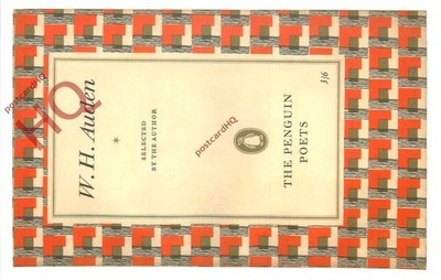 Postkarte>>Pengiun Buchhülle (Postkarte) (Repro) Pinguin Dichter, W. H. Auden