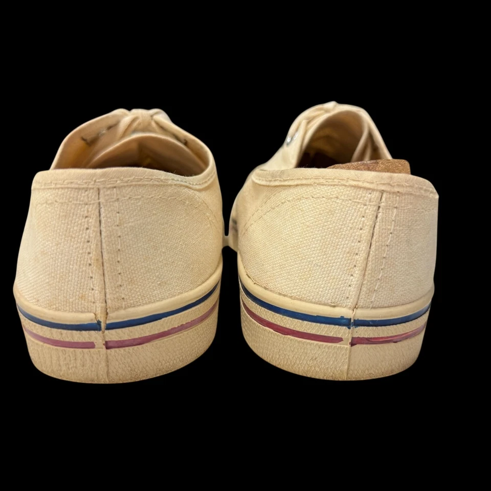 Zapatillas Tenis Vintage RARAS 60 70 Blanco Crema Apoyo Arco Hechas en EE. UU. 12 Foto 4 de 4