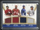 LEBRON JAMES KEN GRIFFEY JR TIGER WOODS JETER 2009 UD SPOKESMEN QUAD JERSEY /25