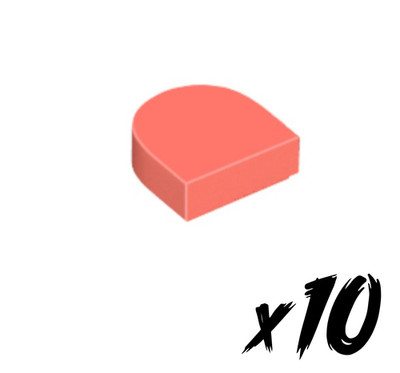 10x LEGO 24246   1x1 Fliese rund   tile round   korall   coral