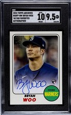 2024 Topps Archives BRYAN WOO 1968 Fan Favorites Auto Rookie RC Mariners