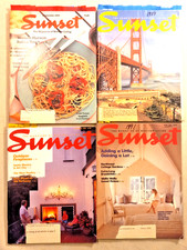 Vintage Lot Of 4 Sunset Magazines 1989 1990 1...