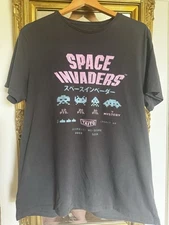 Space Invaders Retro T-Shirt Old Navy Nostalgia Video Game XL Arcade Grey Tee