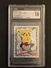 CGC 10 Ash & Pikachu #S2 Merlin 1998-1999 Series 1 Pokemon Sticker Holo Gem Mint