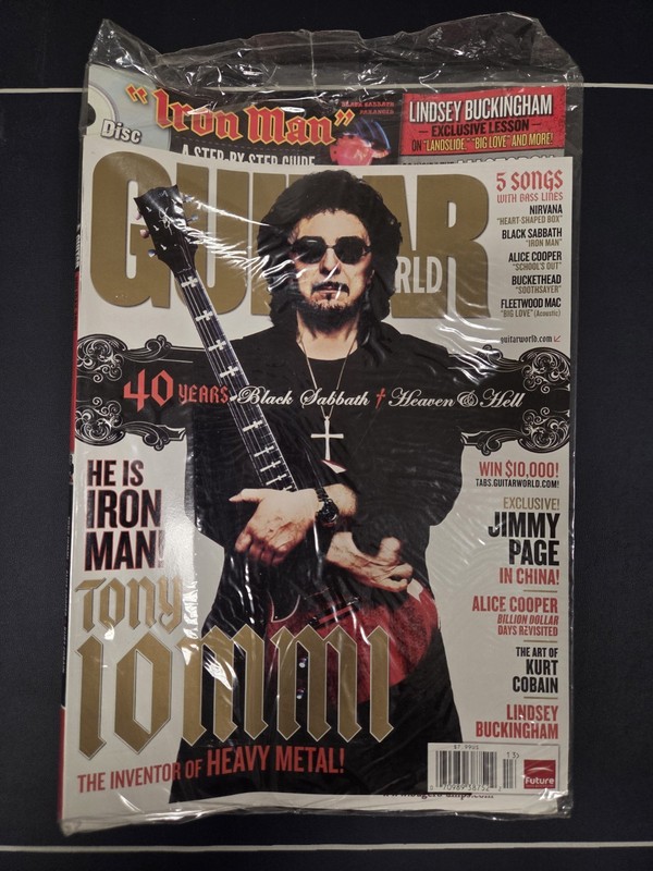 GUITAR WORLD Holiday 2008 NEW UNOPENED w/ CD Tony Iommi Black Sabbath Iron Man