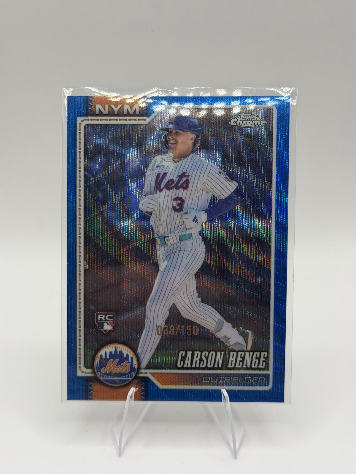 2026 Topps Chrome #87 Carson Benge Blue Refractors #/150
