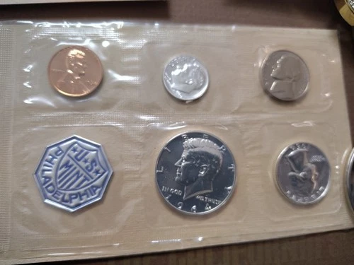 1964 Kennedy Proof Set With Envelope and COA - 90% Silver Half, Quarter and Dime