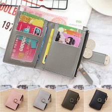 RFID Blocking Women Wallet Small Leather Credit Card Holder Mini Bifold Purse US