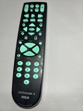 RCA System Link 4 Universal Satellite Remote Control Green Buttons