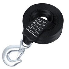 Boat Trailer Winch Strap With Hook 2 X 20 Heavy Duty Tow Straps Black