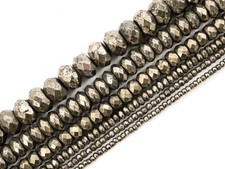 Quality Natural Faceted Pyrite Rondelle Beads,6x10mm/5x8mm/6x4mm/4x3mm/3x2mm,
