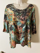 Tianello Ballet Tee SZ M Graphic Print Made in USA Burnout Rayon