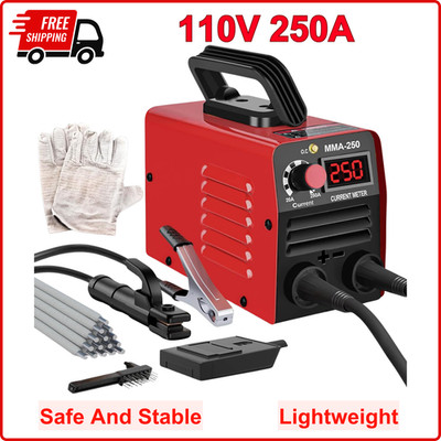 Super Mini Stick Welder Machine,110V 250A ARC Portable MMA Welding for Beginners