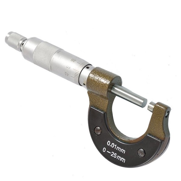 Analoges Mikrometer 0-25Mm Messbereich 0,01Mm Genauigkeit Ratschenstopp Metallbü-image