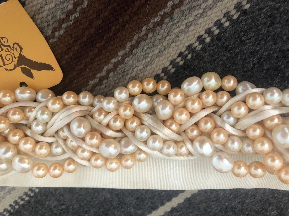 Cinturón De Colección Carolyn Tanner Designs Atlanta Perlas Ajustables en Marfil Cinturón Cinch S Foto 2 de 4