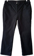 Jeans donna leggeri bootcut elasticizzati neri Fabiani taglia 48