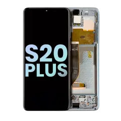 Écran OLED avec châssis pour Samsung Galaxy S20 Plus 5G Service Pack bleu 6.7 pouces