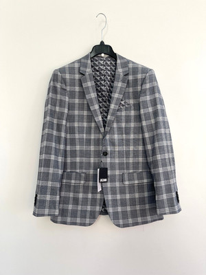 Jacamo Suit Blazer Jacket Grey Check 40R / 40'' Chest  BNWT