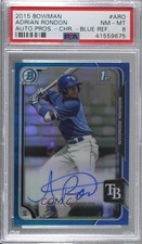 2015 Bowman Chrome Prospects Blue Refractor 73/150 Adrian Rondon PSA 8 Auto g6p