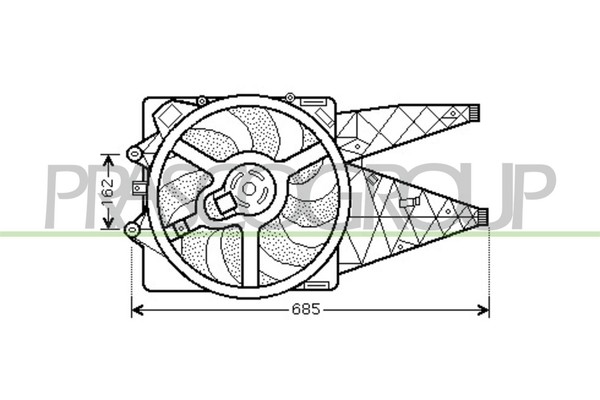 LüFter MotorküHlung KüHlerlüFter FüR Fiat Grande Punto 1.4 T-Jet 1.3 D Multijet-image
