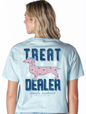 Simply Southern Treat Dealer - Dachshund - Flowers - Adult T-Shirt-LOOK!!!!!!!