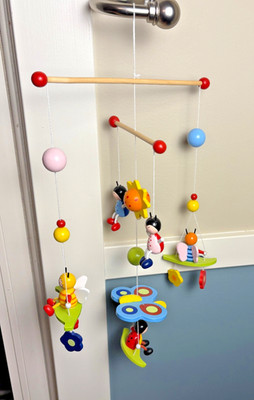 GOKI Anthropomorphic Bugs Insects Butterflies Wooden Mobile - Made in Germany