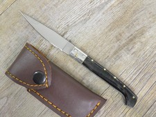 COLTELLO 17,5 CM lama 8 cm SARDEGNA SARDO Pattada MANICO CORNO DI MUFLONE fodero