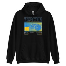Disney Tron Est. 1982 Light Cycle Futuristic Schematics Hoodie