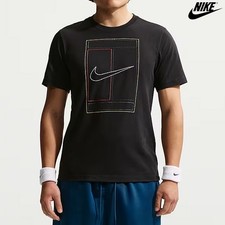 Nike Court Heritage Tennis T-Shirts Men's Sports Training Top AsiaFit IH2086-010