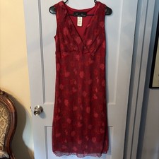 Red floral Tea length size 8
