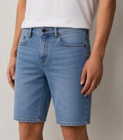 Men's Denim Shorts Casual Cotton Stretch Slim Fit Summer Half Pants New S - 3XL
