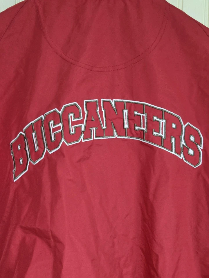 Chaqueta Tampa Bay Buccaneers Juvenil Grande Roja NFL Fútbol Reebok Cremallera Completa Foto 4 de 4